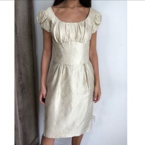 Kay Unger gold dress